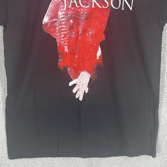 Michael Jackson black crew neck short sleeve t-shirt dead stock men’s Large Y2K - Picture 3 of 9